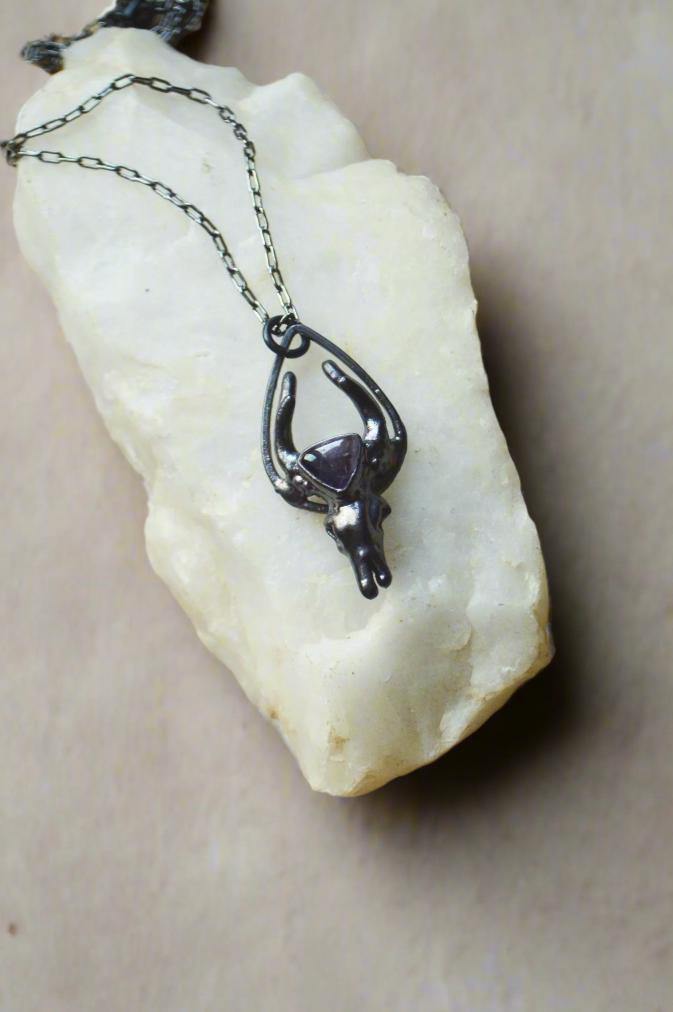 Lord's Mobile collaboration - Antler black pendant