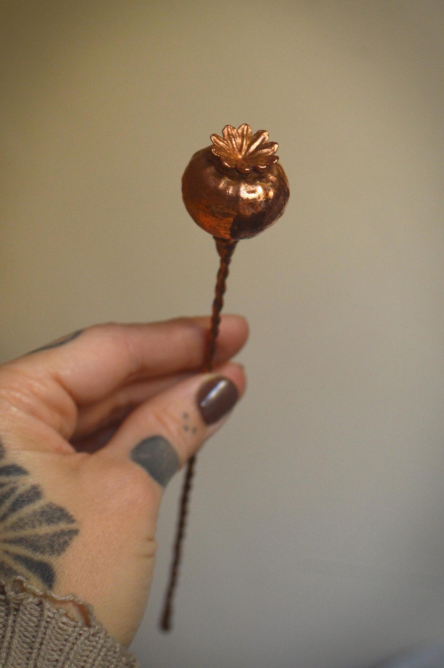 Botanical hair stick. Real leaf hair jewellery