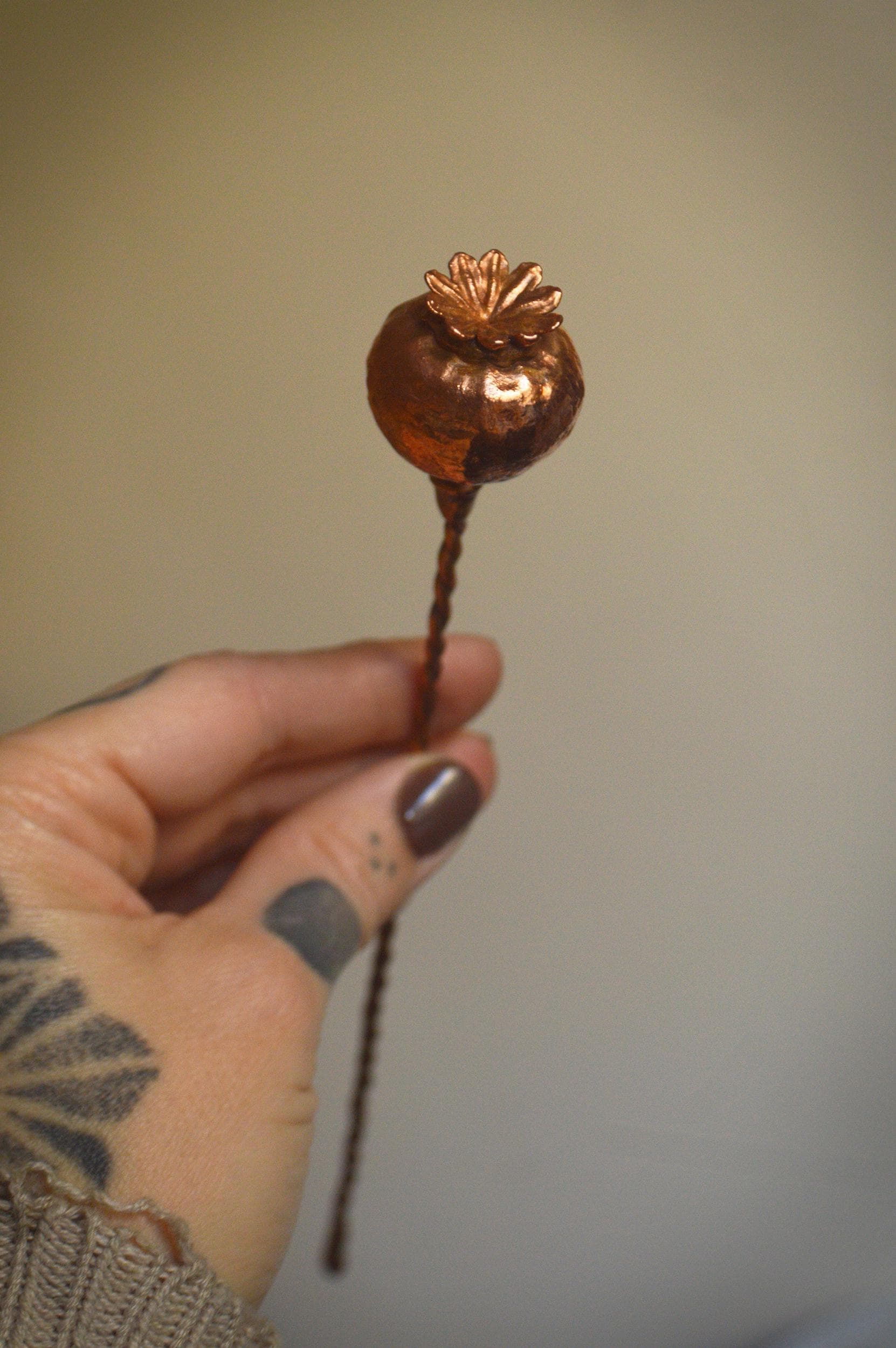 Botanical hair stick. Real leaf hair jewellery