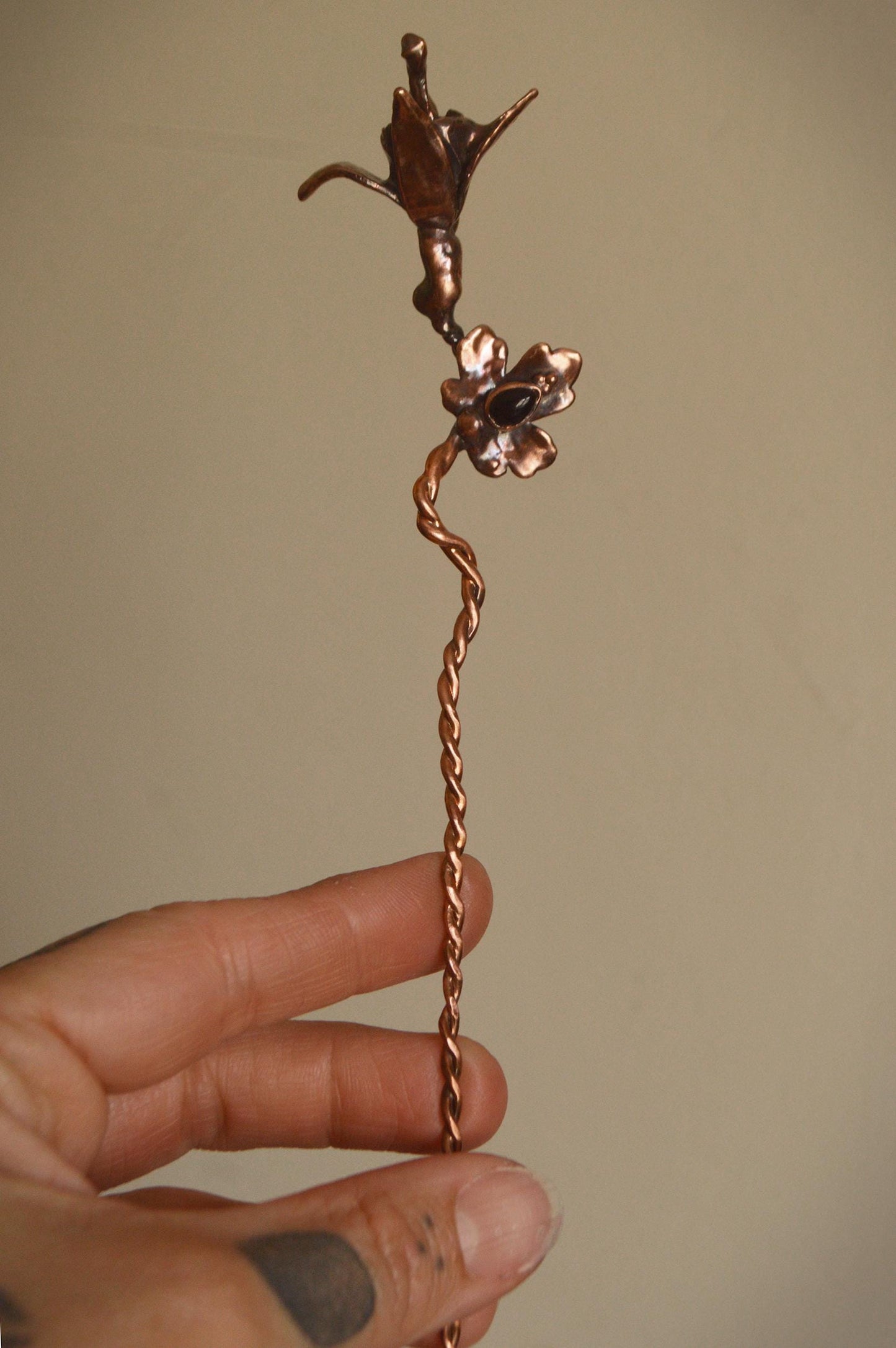 Botanical hair stick. Real leaf hair jewellery