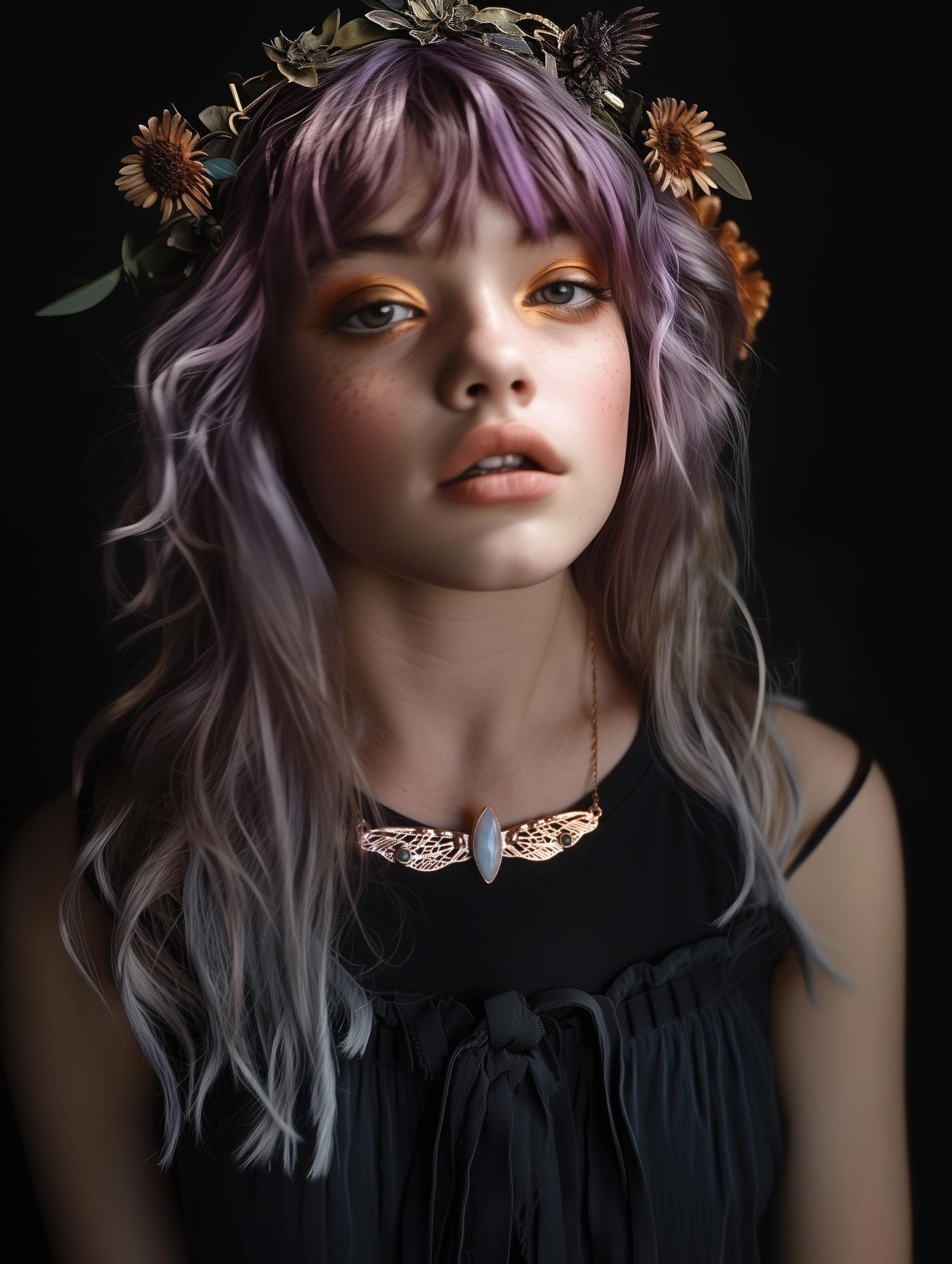 Rainbow moonstone dragonfly necklace, copper electroformed whimsical jewellery. Bright copper finish, faerie, pixie, valentine's gift